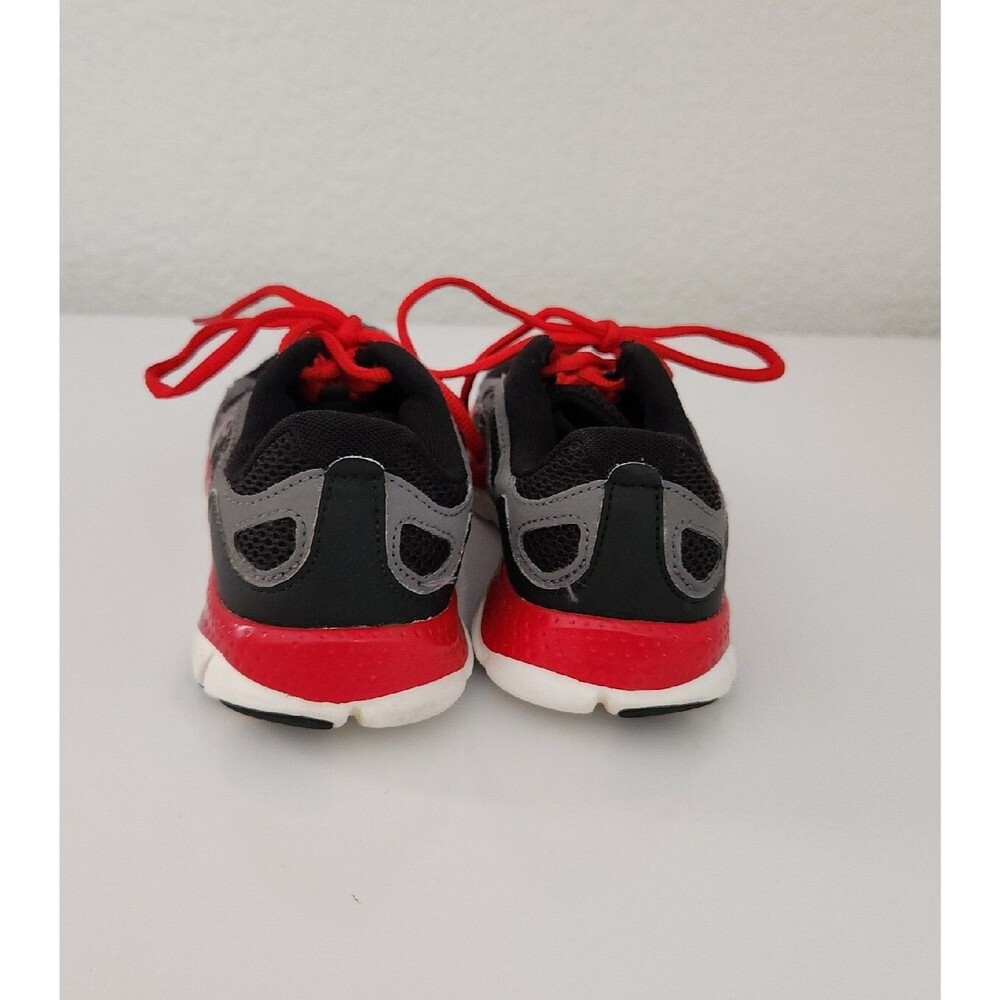 UNDER ARMOUR Micro G Engage BL Boys Running Shoe Red Gray Black Low Sneaker 3.5 - Picture 4 of 7